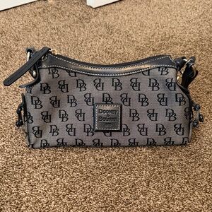 Dooney & Bourke Monogram Black and Gray Wristlet